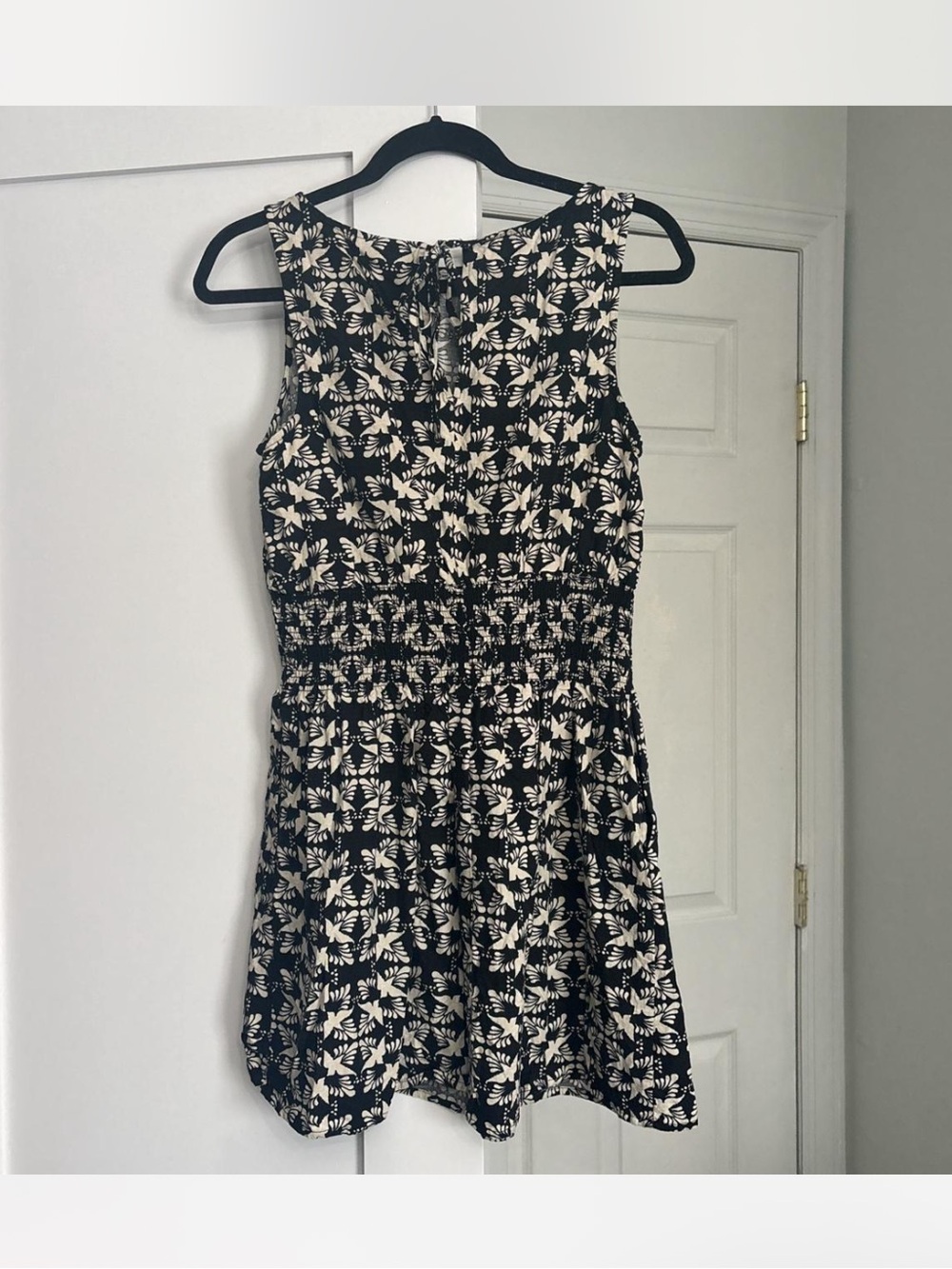 Target universal thread Black and Cream Floral Sleeveless Dress